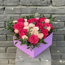 Цветочная композиция из Розы в коробке в Братках