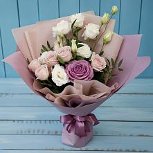 Букет цветов из:  Розы и Лизиантусы в Братках