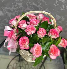 Цветочная композиция из Розы в корзине #REPLACE_PRED# Братках