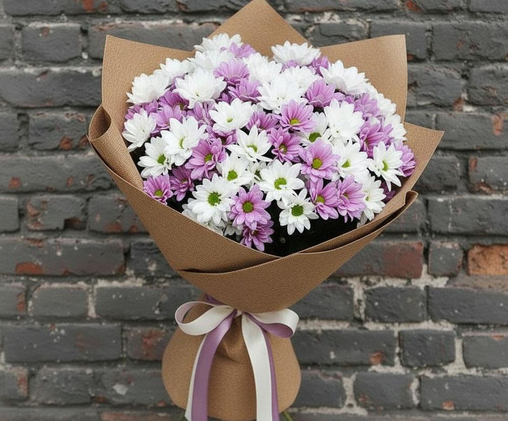 Букет цветов из: Хризантемы в Братках