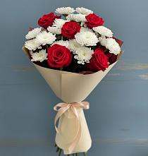 Букет цветов из:  Розы и Хризантемы в Братках