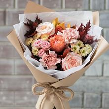 Букет цветов из:  Гвоздики, Хризантемы и Розы в Братках
