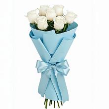 Букет 7 белых роз Проуд в Братках