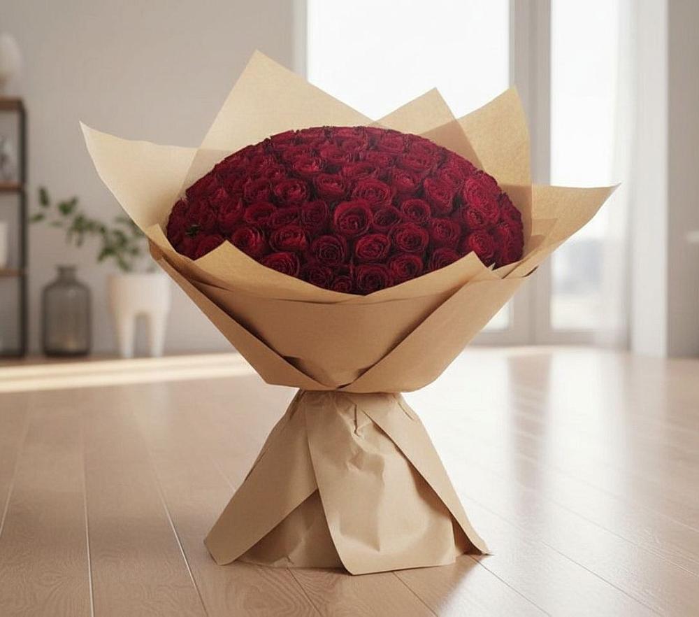 Букет 101 Красная роза в Братках