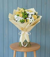 Букет цветов из:  Хризантемы и Розы в Братках