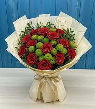 Букет цветов из:  Розы и Хризантемы в Братках