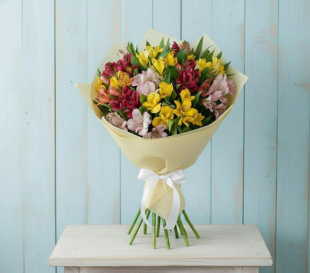 Букет цветов из: Альстромерии в Братках