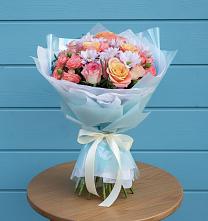 Букет цветов из:  Хризантемы и Розы #REPLACE_PRED# Братках