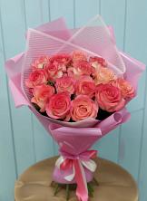 Букет 15 Розовых роз Равель в Братках