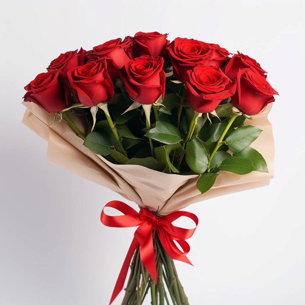 Букет 11 Красных роз Эдлесс Лав в Братках